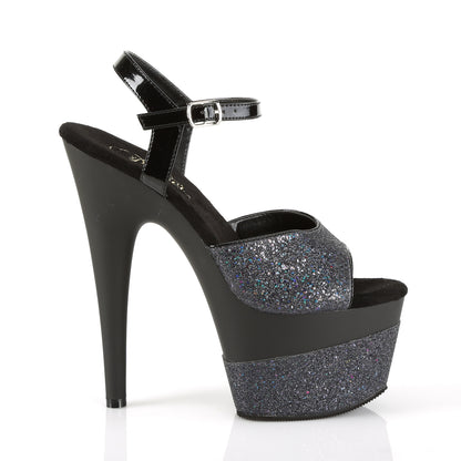 Pleaser Sandales pour femmes ADORE-709-2G BLK Multi Glitter / BLK MULTI GLITTER