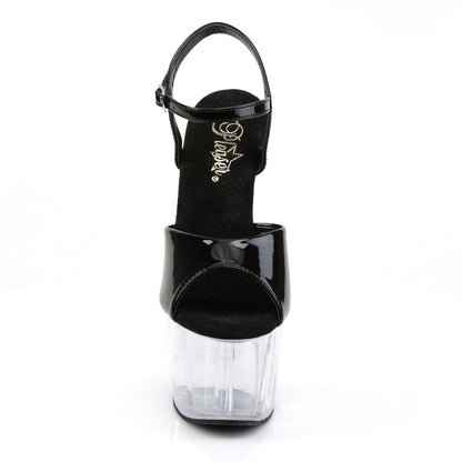 Pleaser Sandales pour femmes ADORE-709 BLK PAT / CLR