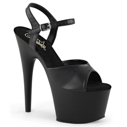 Pleaser Sandales pour femmes ADORE-709 Blk Faux Cuir / Blk Matte