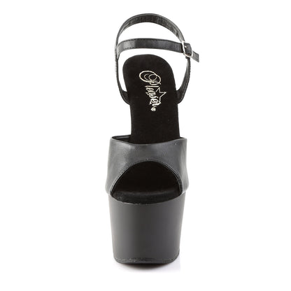 Pleaser Sandales pour femmes ADORE-709 Blk Faux Cuir / Blk Matte