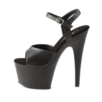 Pleaser Sandales pour femmes ADORE-709 Blk Faux Cuir / Blk Matte