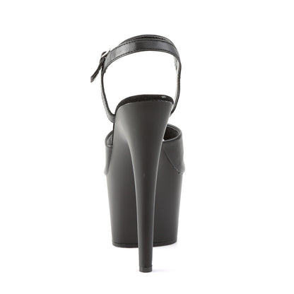 Pleaser Sandales pour femmes ADORE-709 Blk Faux Cuir / Blk Matte