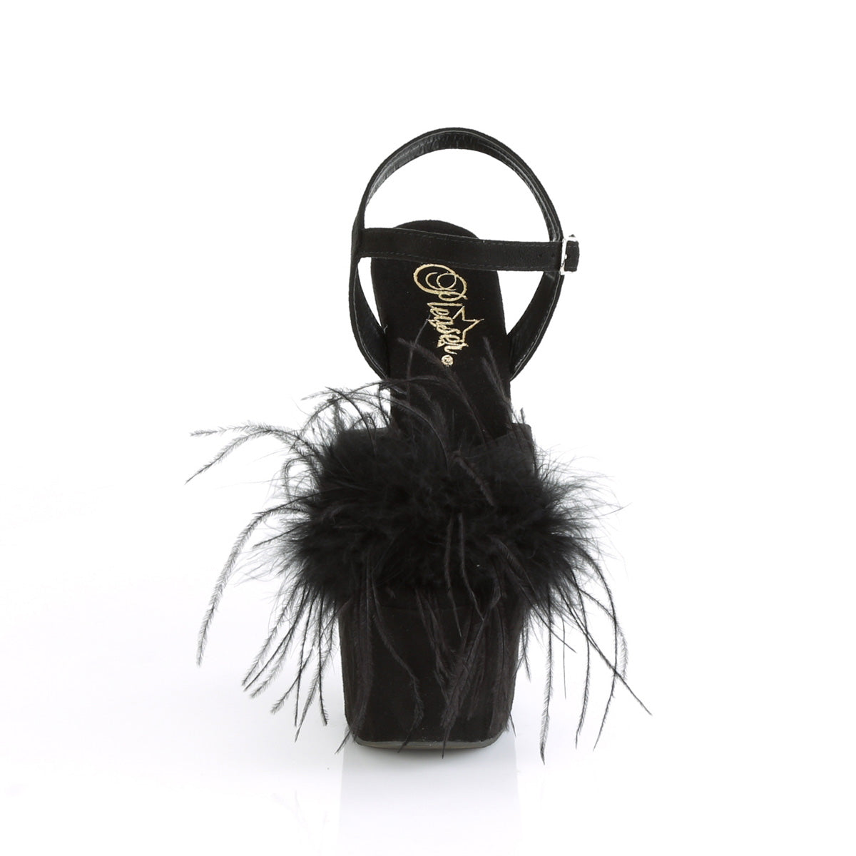 Pleaser Sandales pour femmes ADORE-709f BLK FAUX SUDE-PLASH / BLK FAUX SUDE