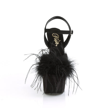 Pleaser Sandales pour femmes ADORE-709f BLK FAUX SUDE-PLASH / BLK FAUX SUDE