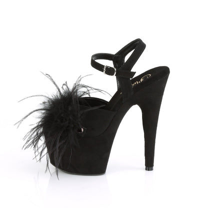 Pleaser Sandales pour femmes ADORE-709f BLK FAUX SUDE-PLASH / BLK FAUX SUDE