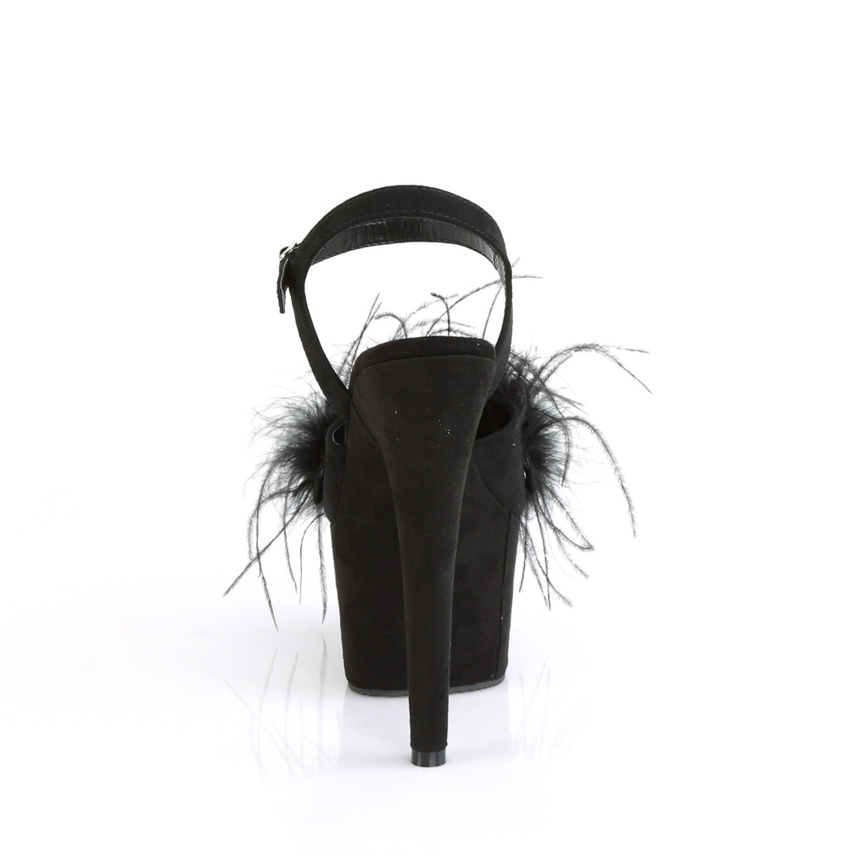Pleaser Sandales pour femmes ADORE-709f BLK FAUX SUDE-PLASH / BLK FAUX SUDE