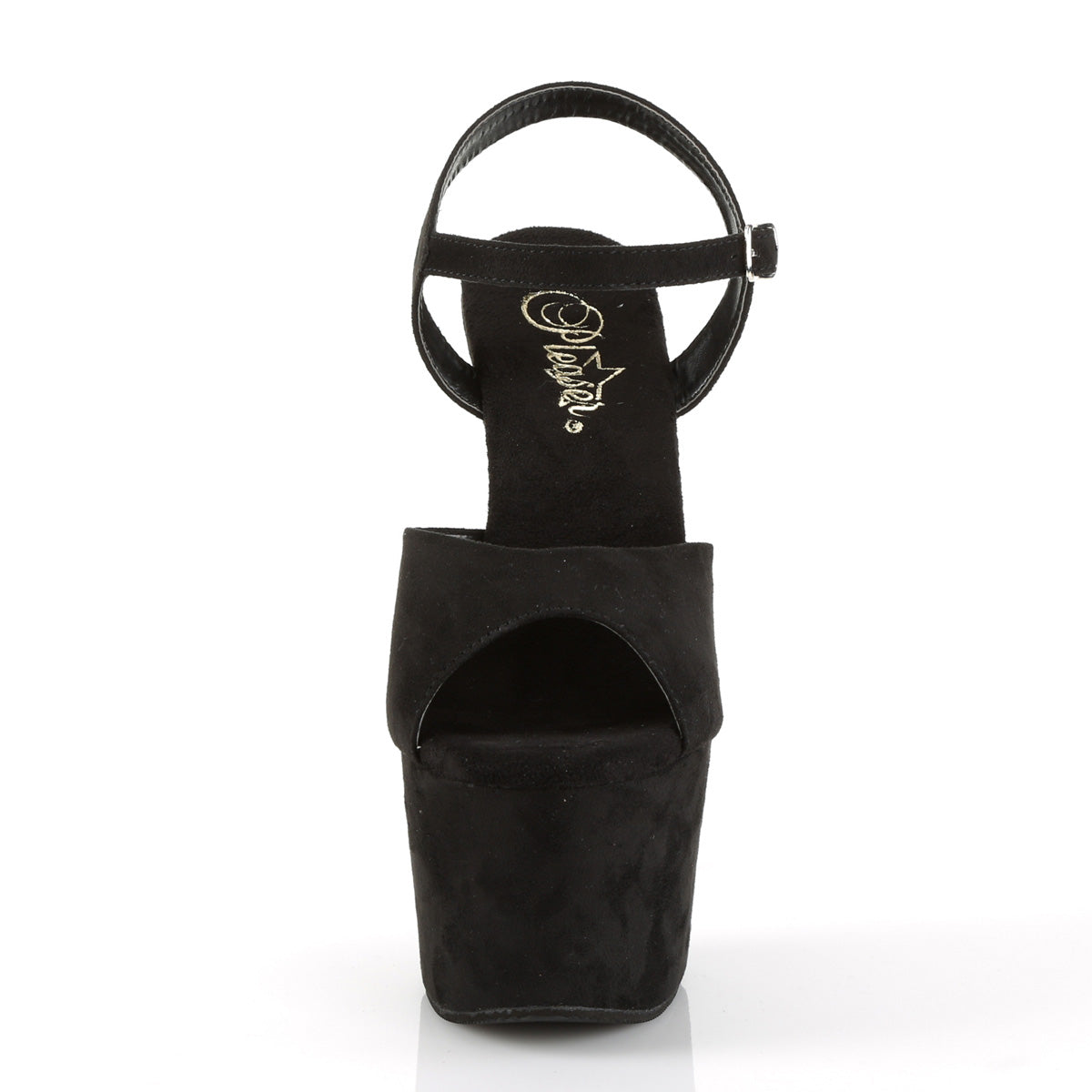 Pleaser Sandales pour femmes ADORE-709FS BLK FAUX SUDE / BLK FAUX SUEDE