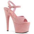 Pleaser Sandales pour femmes ADORE-709FS B. FAUX SUEDE FAUX / B. Faux daim rose