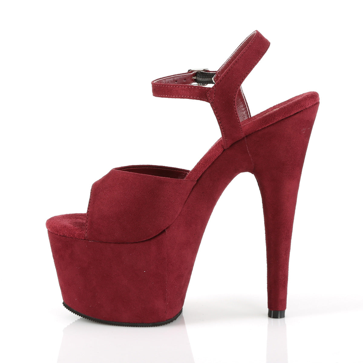 Pleaser Sandales pour femmes ADORE-709FS Bourgogne Faux daim / Bourgogne Faux Suisse