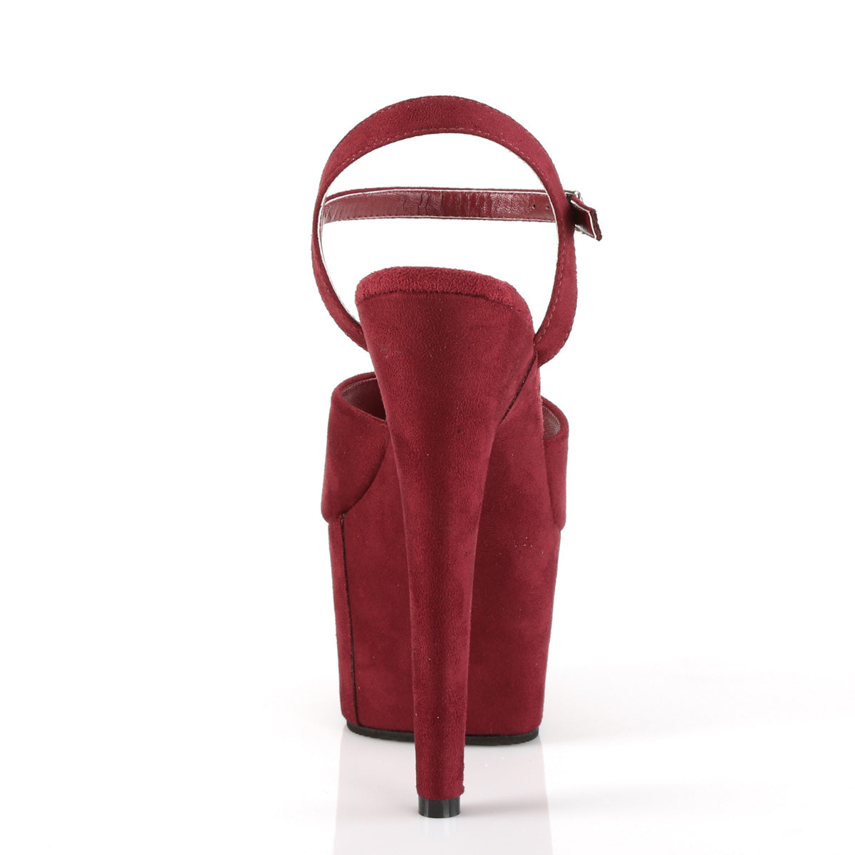 Pleaser Womens Sandals ADORE-709FS Burgundy Faux Suede/Burgundy Faux Suede