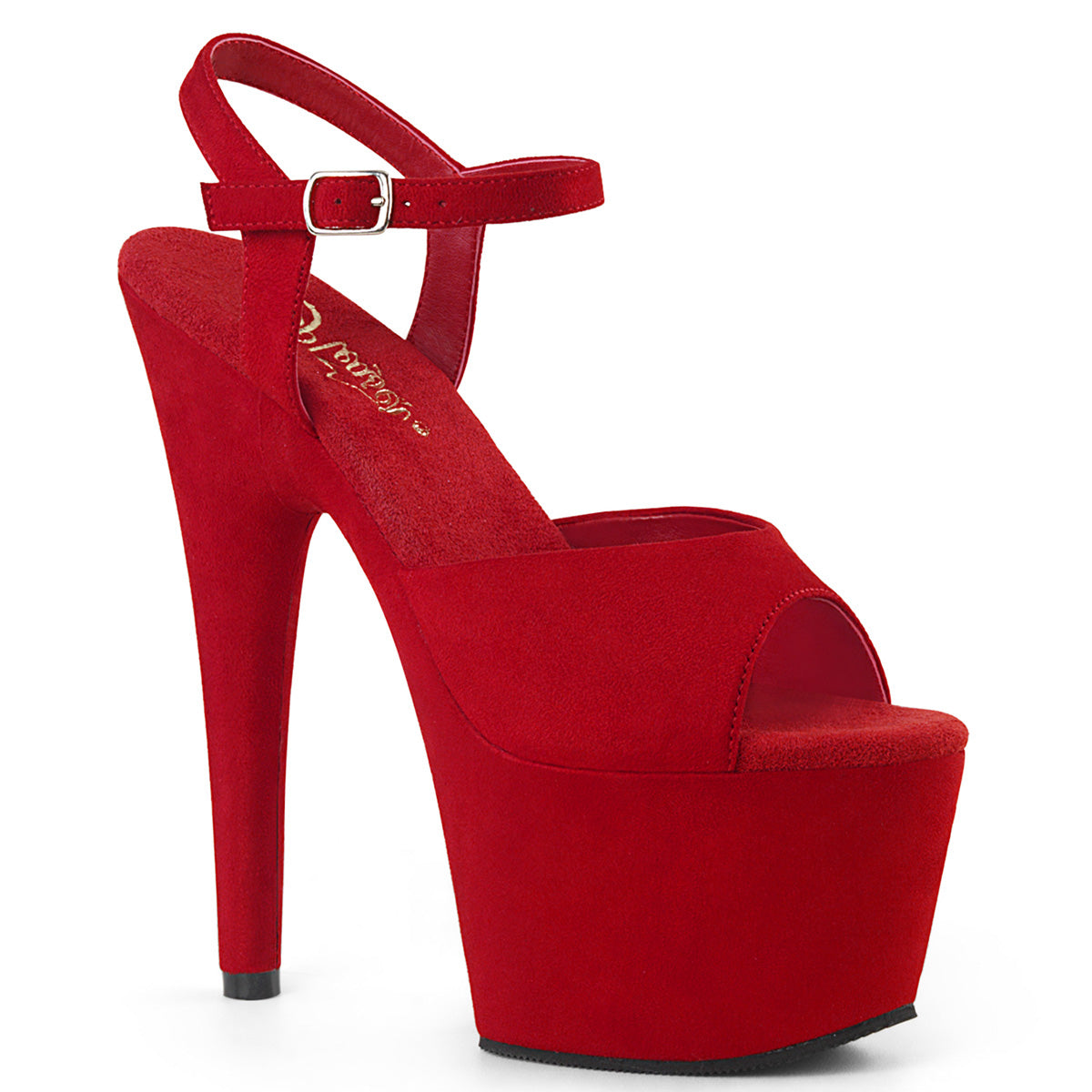 Pleaser Sandales pour femmes ADORE-709FS rouge en faux daim / daim rouge rouge