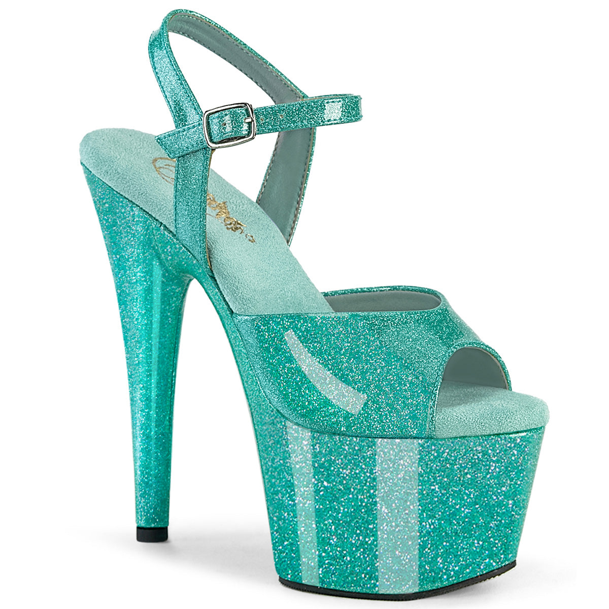 Pleaser   ADORE-709gp aqua paillette pat / m
