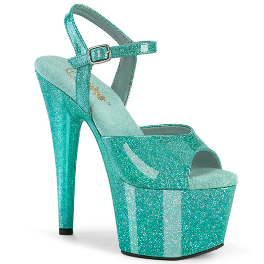 Pleaser   ADORE-709gp aqua paillette pat / m