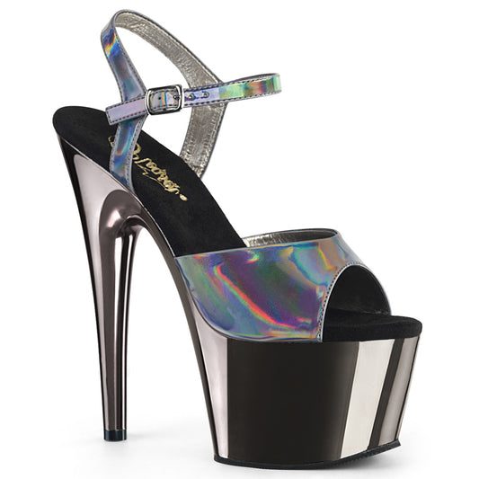 Pleaser Sandales pour femmes ADORE-709HGCH Hologramme d'étain / en étain chrome