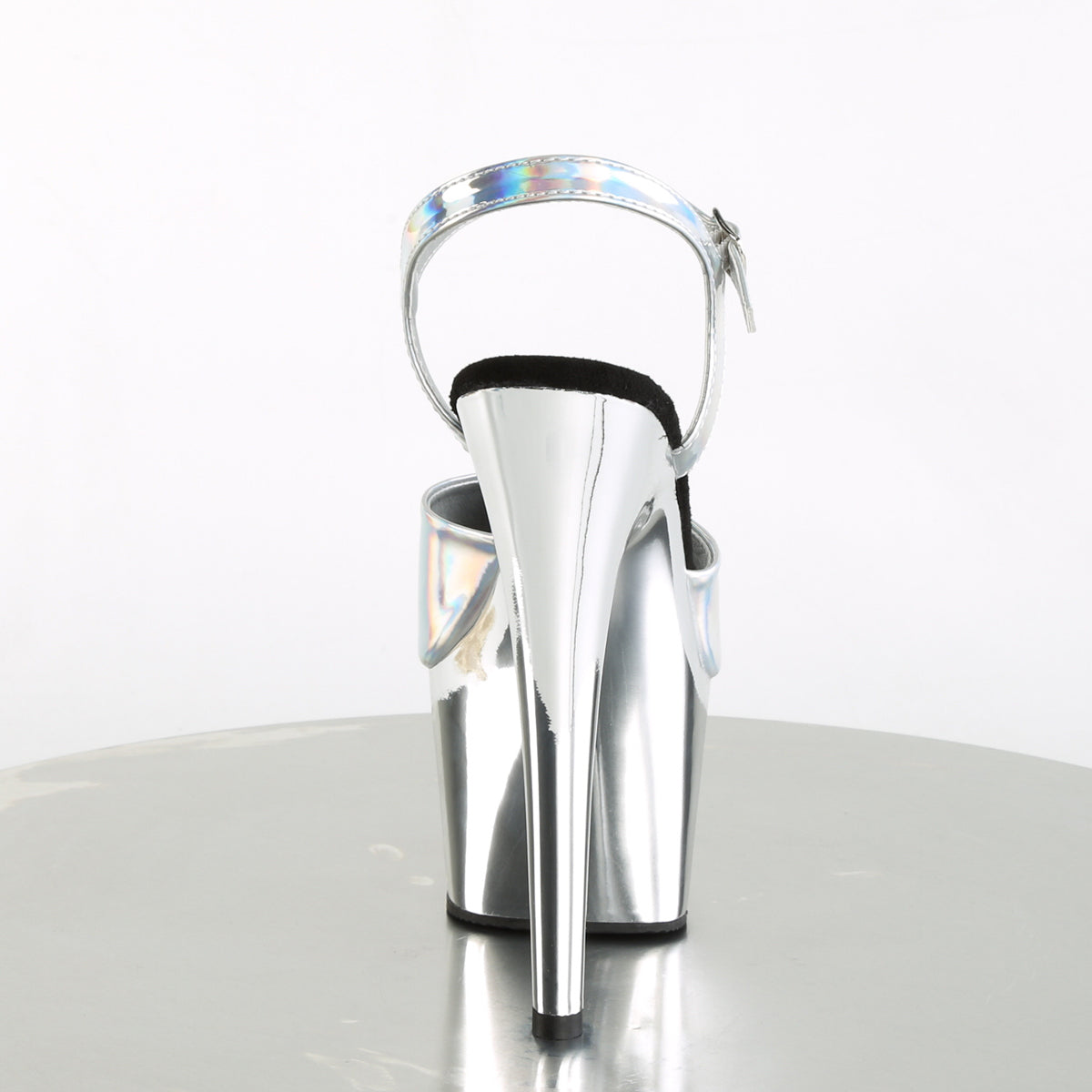 Pleaser Sandales pour femmes ADORE-709hgch SLV Hologramme / SLV Chrome