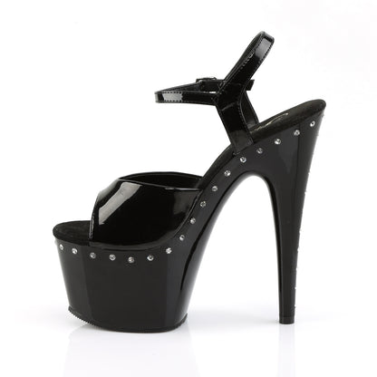 Pleaser Sandales pour femmes ADORE-709LS blk / blk