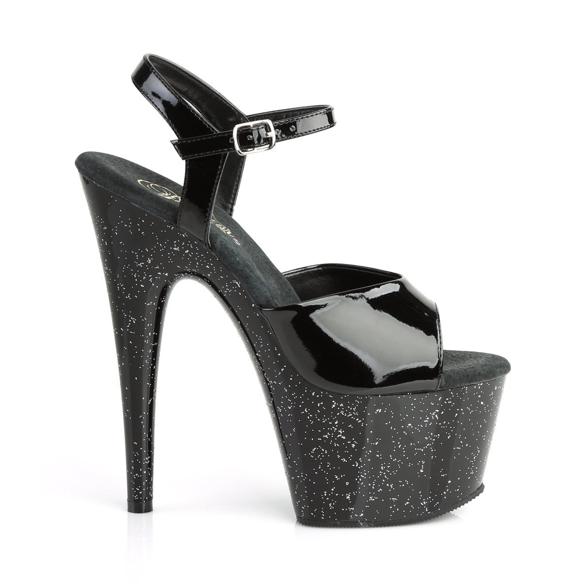 Pleaser Sandales pour femmes ADORE-709mg blk pat / blk