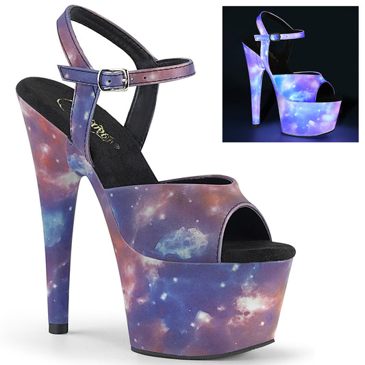 Pleaser Sandales pour femmes ADORE-709refl-bleu violet-bleu réfléchissant / bleu violet-bleue
