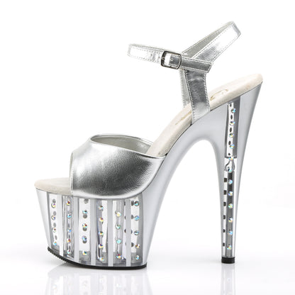 Pleaser Womens Sandals ADORE-709VLRS Slv Pu/Slv