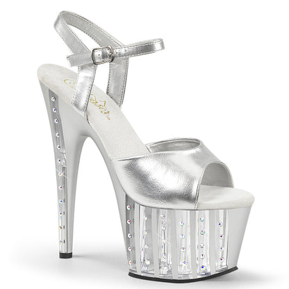 Pleaser Womens Sandals ADORE-709VLRS Slv Pu/Slv