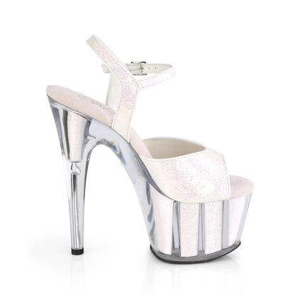 Pleaser Sandales pour femmes ADORE-710g inserts de paillettes opales / opales