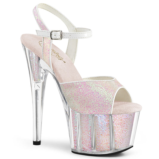 Pleaser Sandales pour femmes ADORE-710g inserts de paillettes opales / opales
