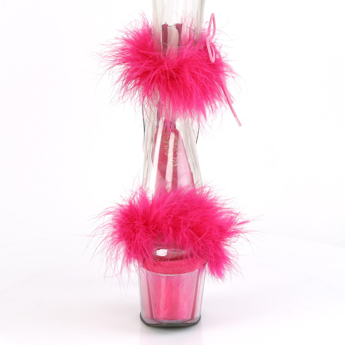 Pleaser Sandales pour femmes ADORE-724F CLR-H. Fourrure rose / h. Fourrure rose