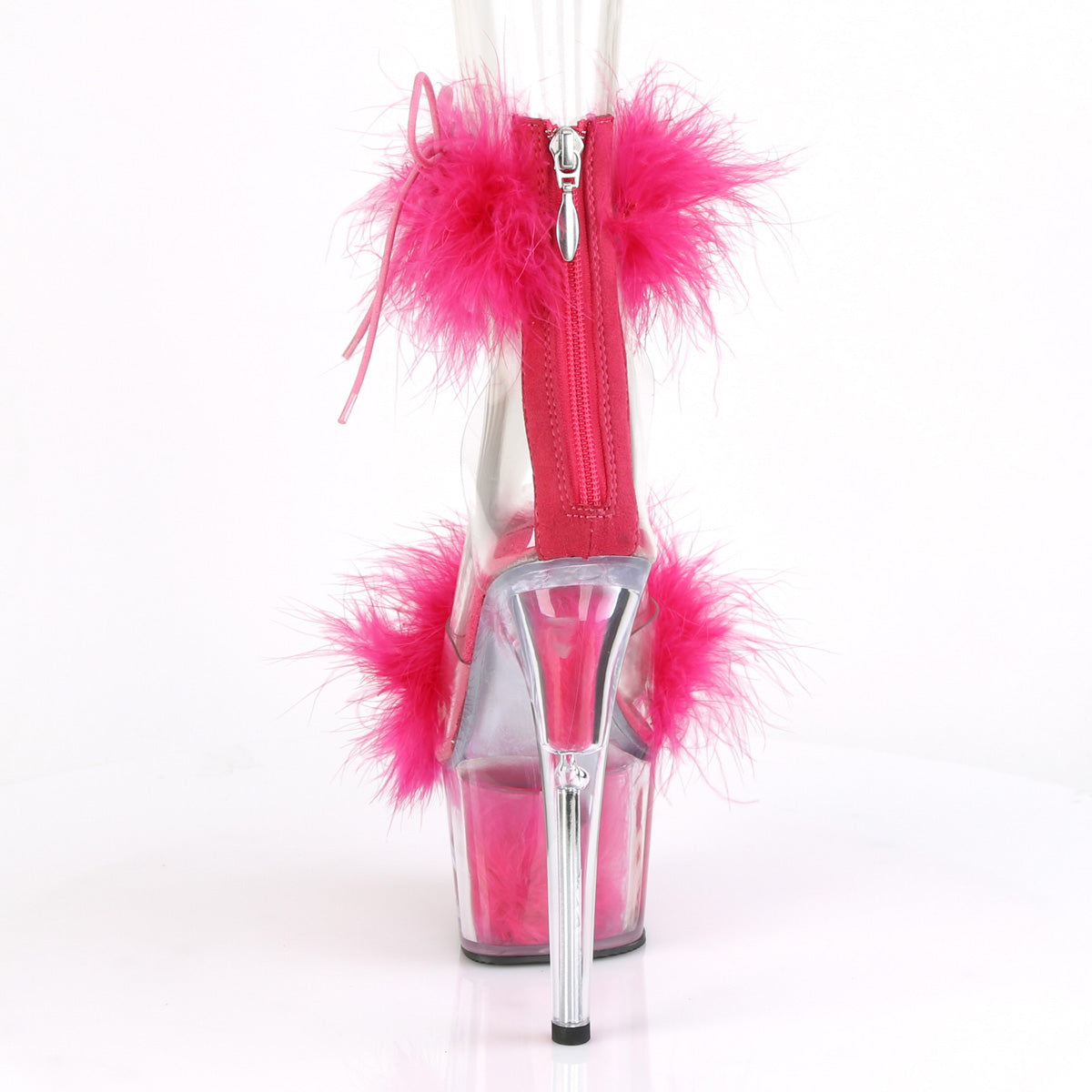 Pleaser Sandales pour femmes ADORE-724F CLR-H. Fourrure rose / h. Fourrure rose