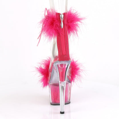 Pleaser Sandales pour femmes ADORE-724F CLR-H. Fourrure rose / h. Fourrure rose