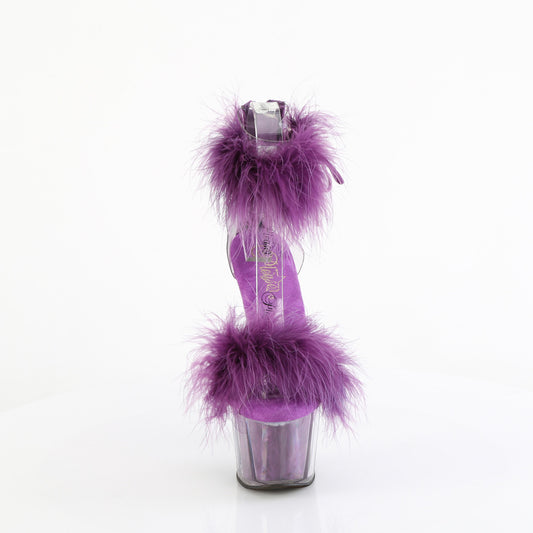 Pleaser Women's Platform Shoes ADORE-724F Clr-Purple Fur/M