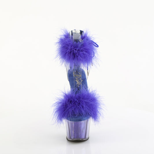 Pleaser Women's Platform Shoes ADORE-724F Clr-Royal Blue Fur/M