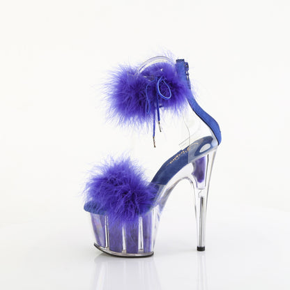 Pleaser Women's Platform Shoes ADORE-724F Clr-Royal Blue Fur/M