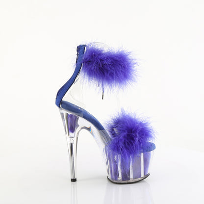 Pleaser Women's Platform Shoes ADORE-724F Clr-Royal Blue Fur/M