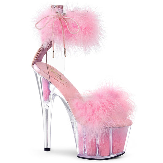 Pleaser Sandales pour femmes ADORE-724f CLR-B. Fourrure rose / b. Fourrure rose