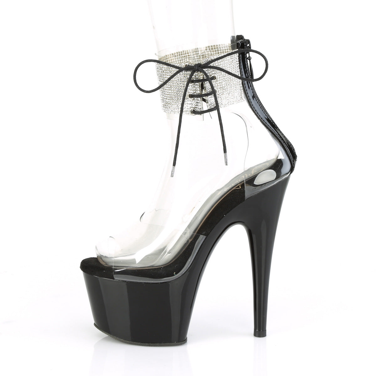 Pleaser Sandales pour femmes ADORE-724RS CLR / BLK