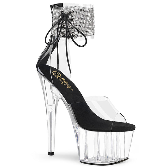 Pleaser Sandales pour femmes ADORE-724RS CLR-BLK / CLR