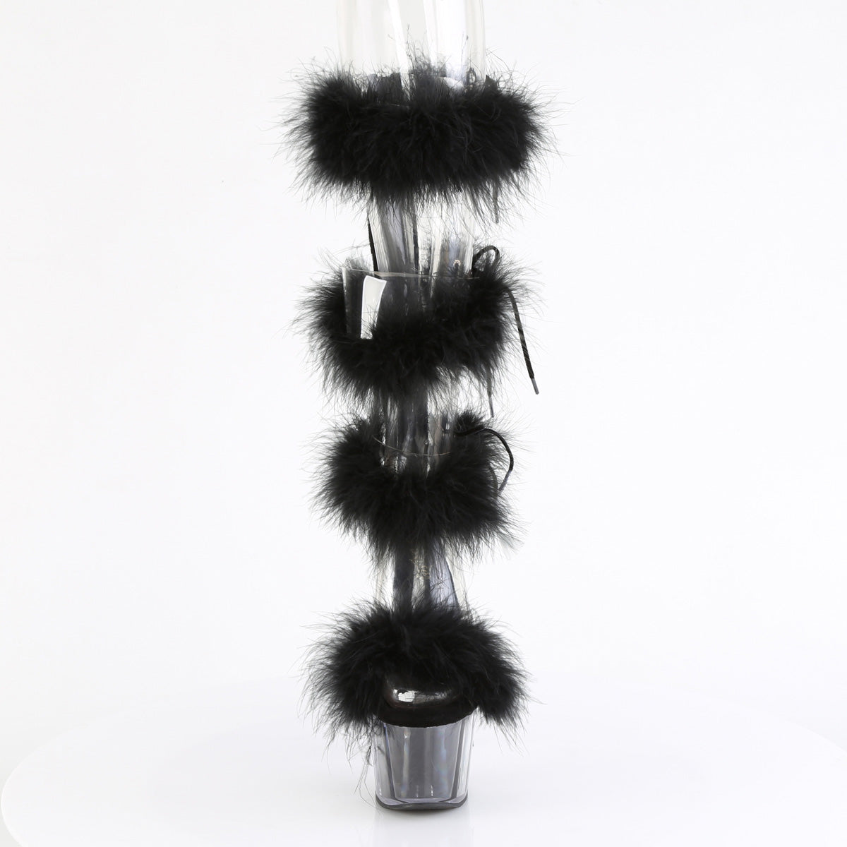 Pleaser   ADORE-728f CLR-Blk Fur / M