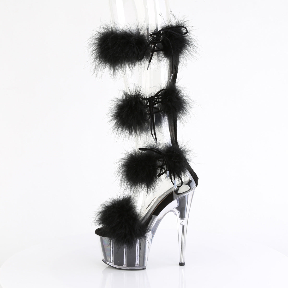 Pleaser   ADORE-728f CLR-Blk Fur / M