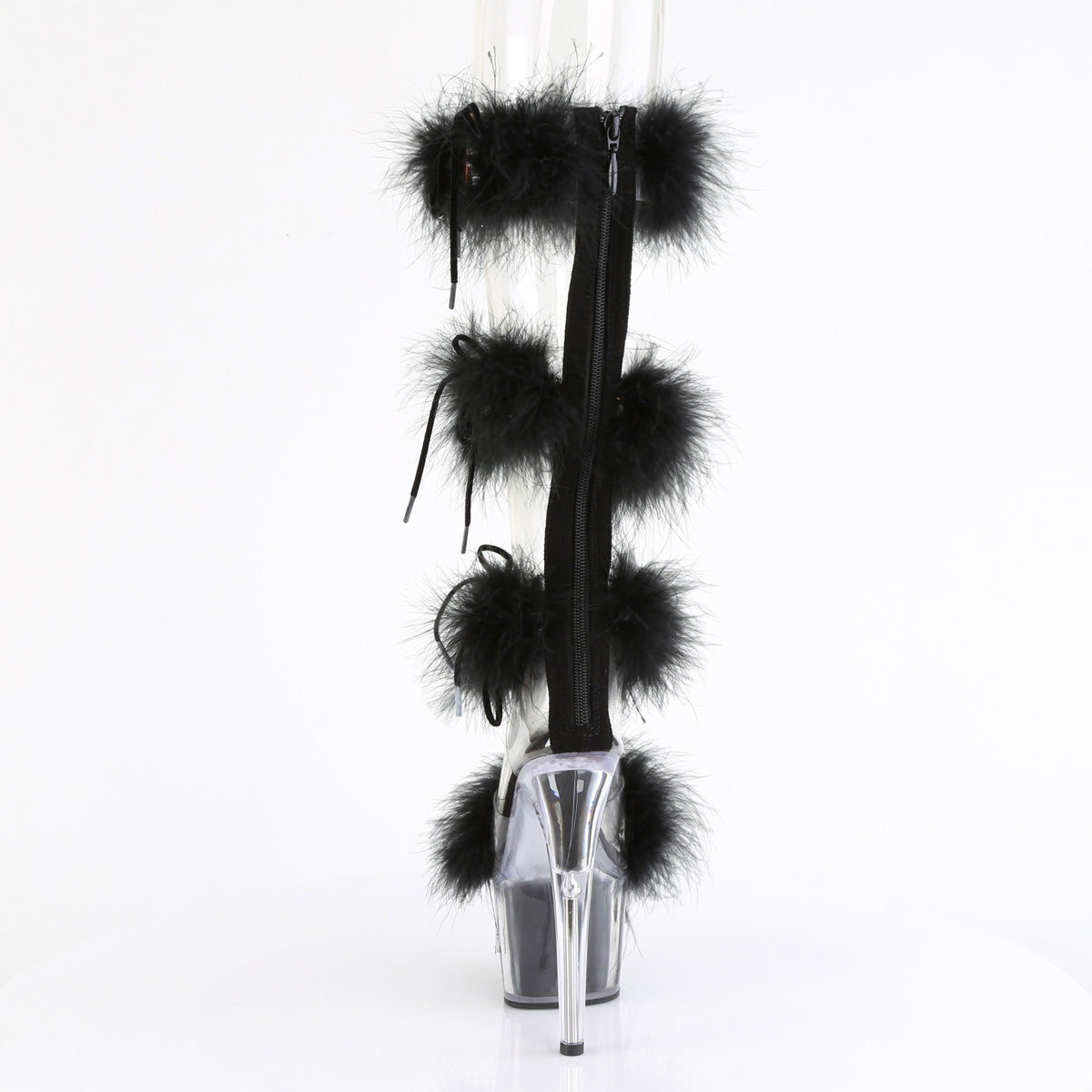 Pleaser   ADORE-728f CLR-Blk Fur / M