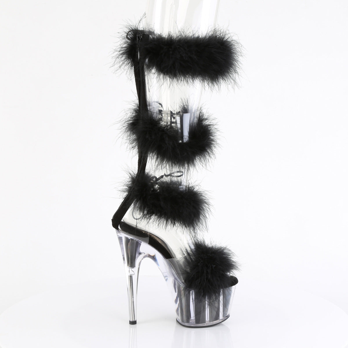 Pleaser   ADORE-728f CLR-Blk Fur / M