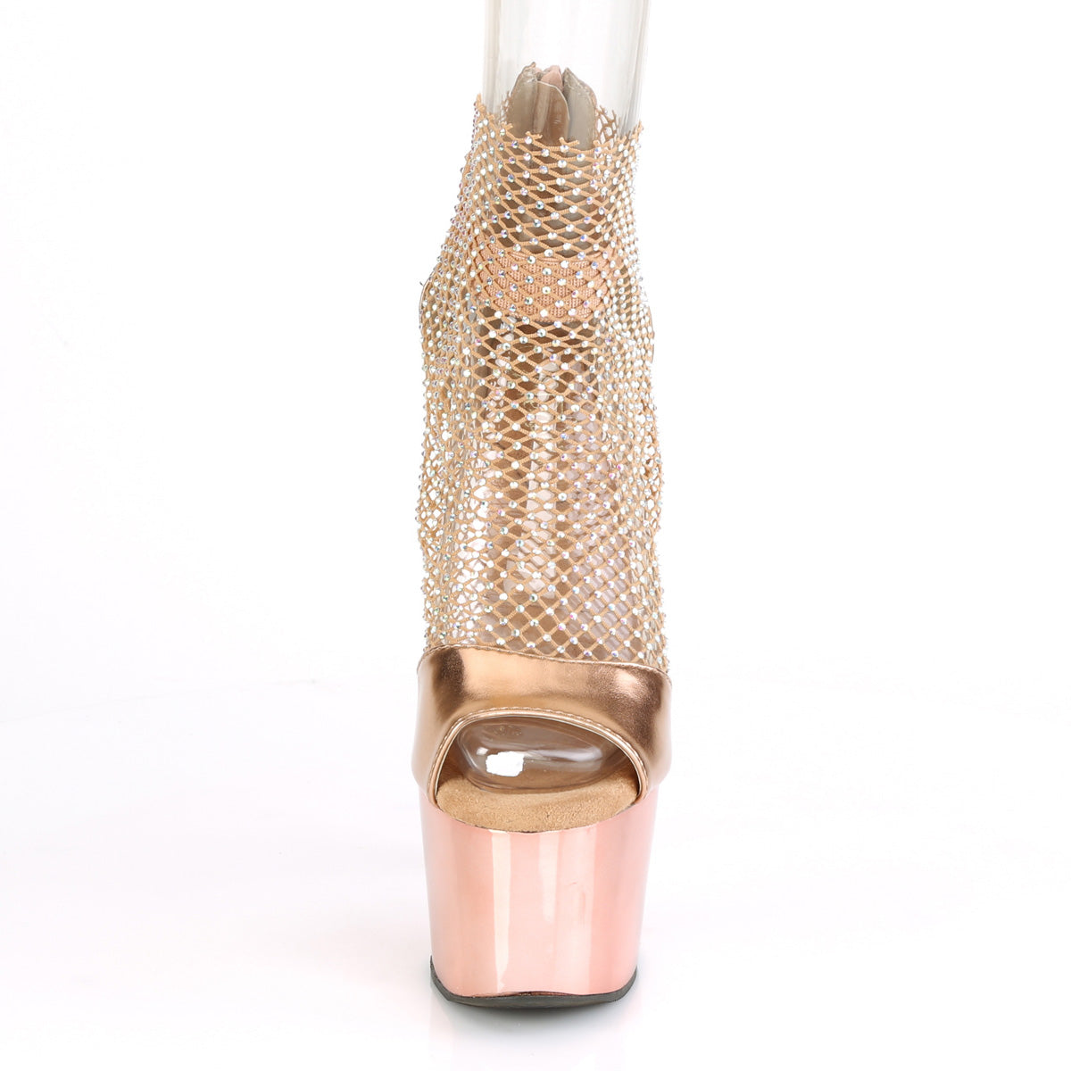 Pleaser Sandales pour femmes ADORE-765rm R.Gold Métallique PU-RS Mesh / R.Gold Chrome