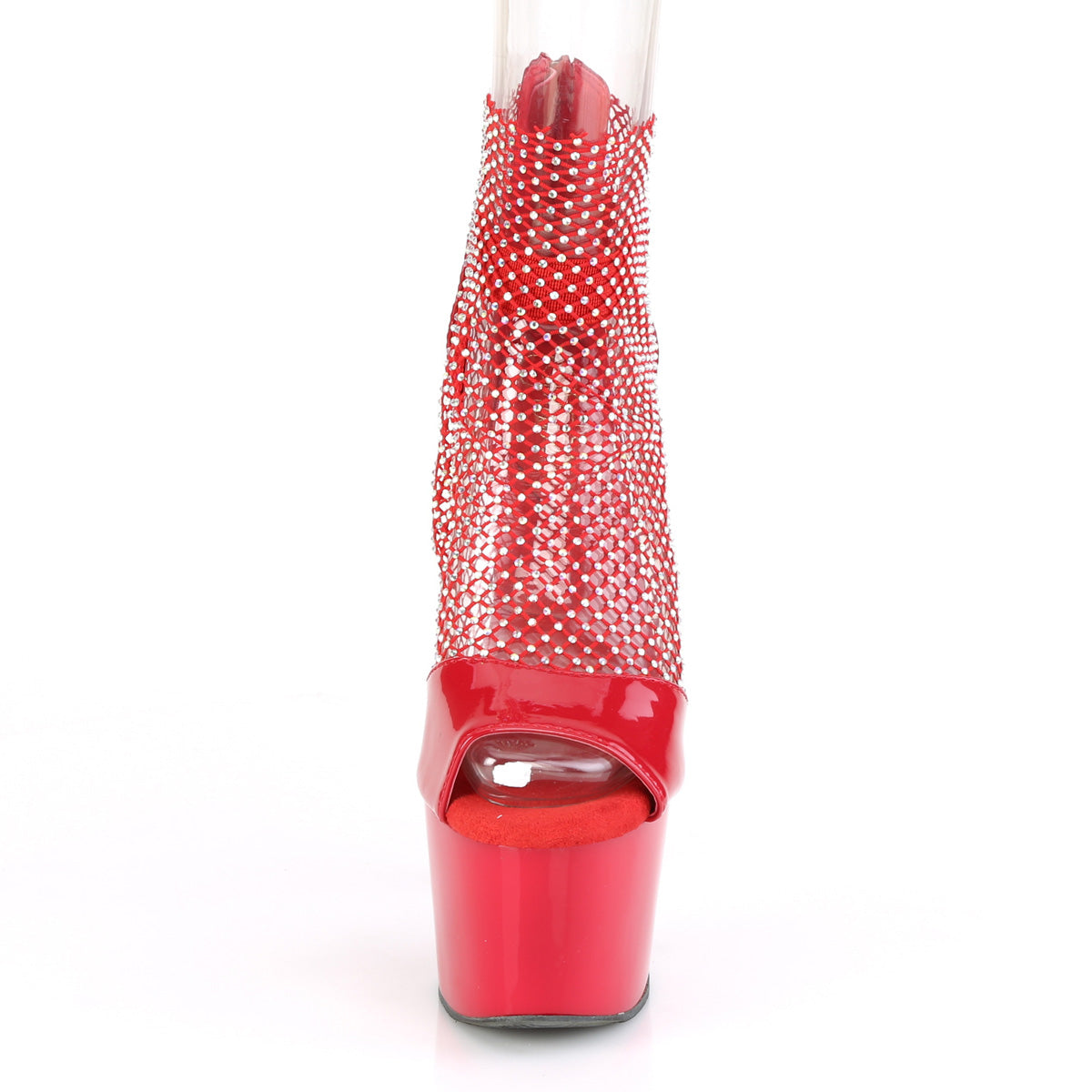 Pleaser Sandales pour femmes ADORE-765rm rouge pat-rs maillé / rouge
