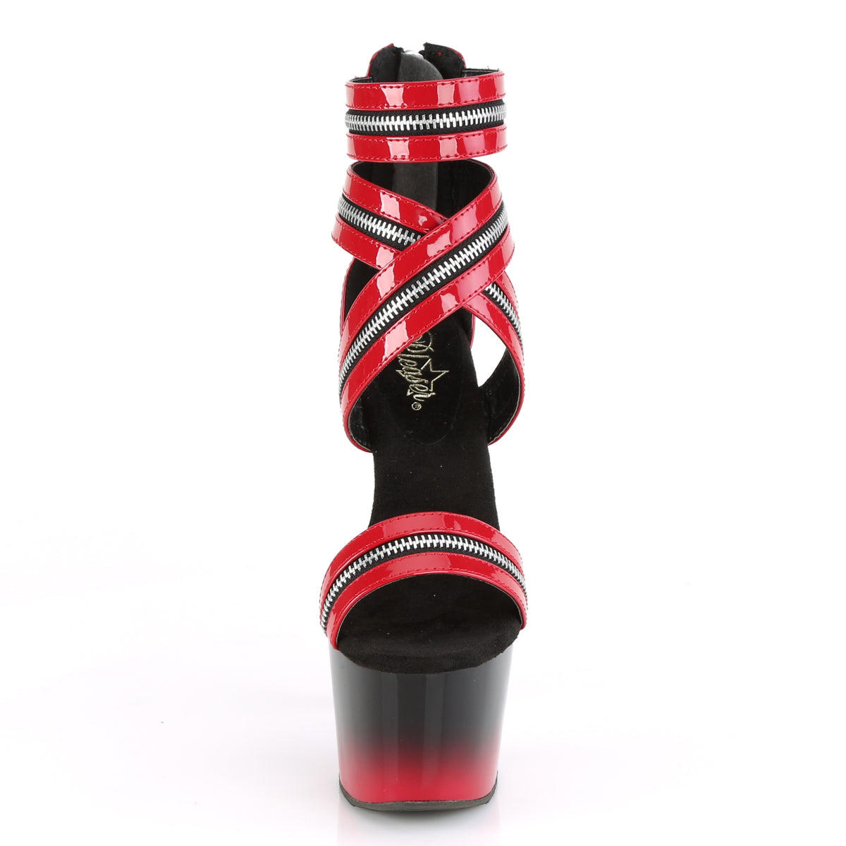 Pleaser Sandales pour femmes ADORE-766 PAT / BLK-ROUGE