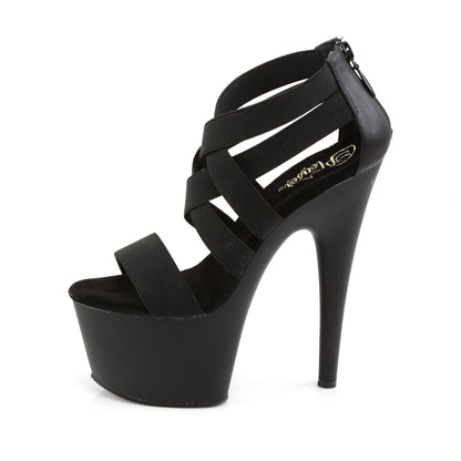 Pleaser Sandales pour femmes ADORE-769 BLK BAND BAND-FAUX CUIR / BLK MATTE