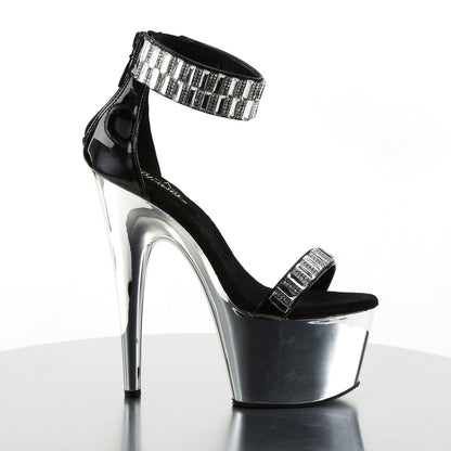 Pleaser Sandales pour femmes ADORE-769rs blk / slv chrome