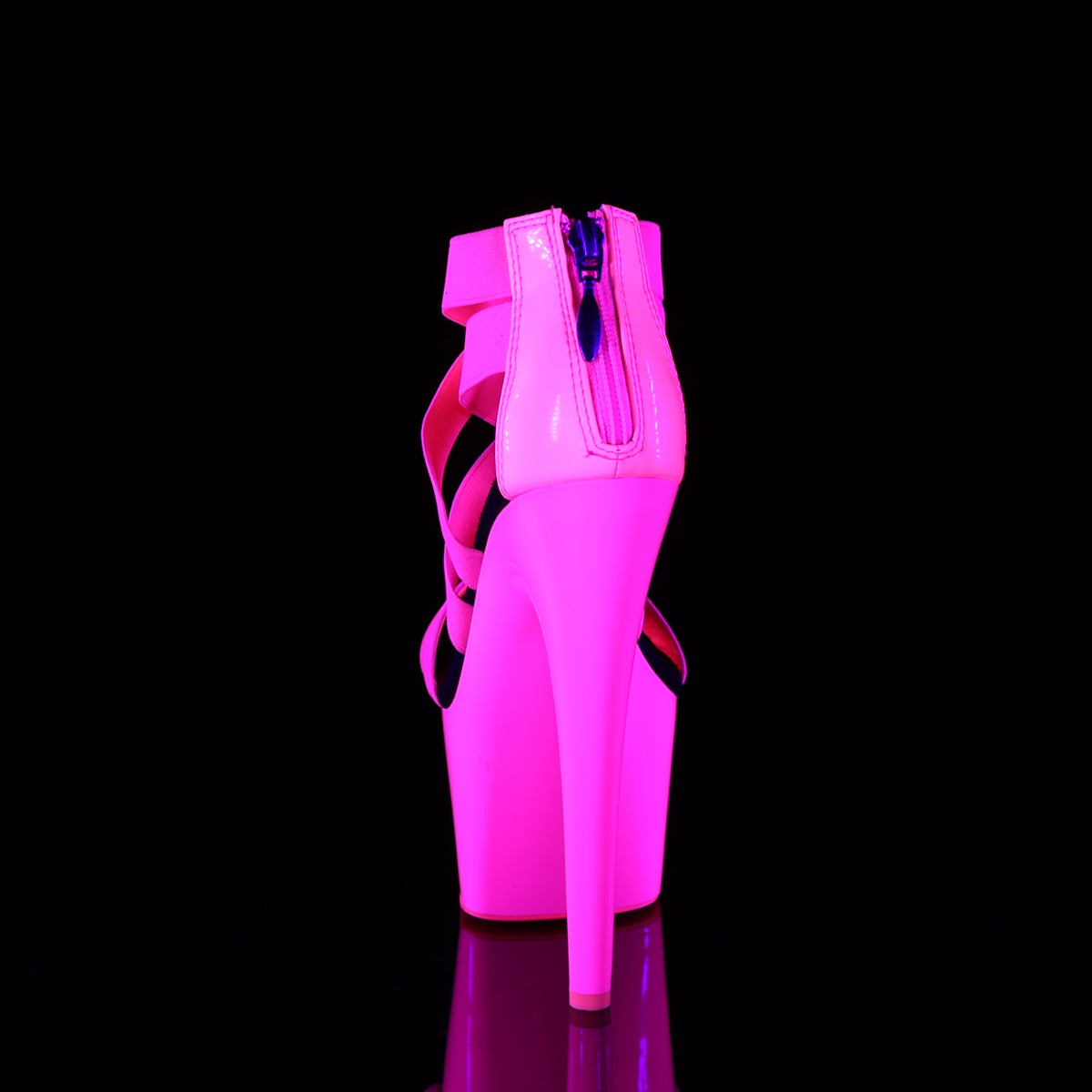 Pleaser Sandales pour femmes ADORE-769udu Neon H. Bande élastique rose-Pat / néon H. rose