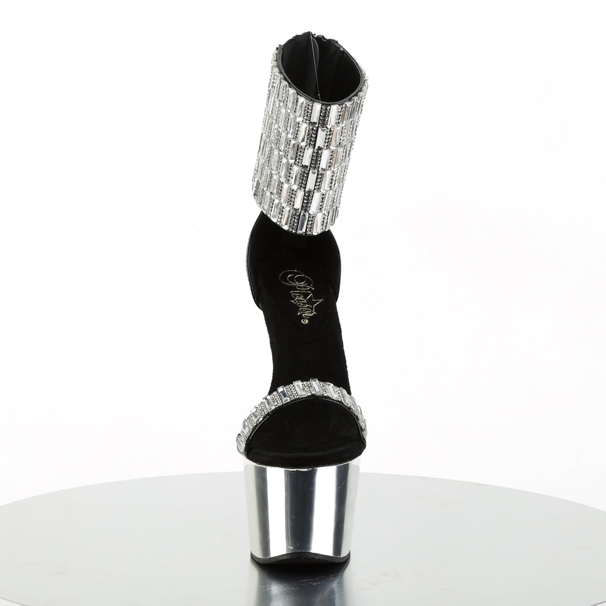 Pleaser Sandales pour femmes ADORE-789rs blk / slv chrome