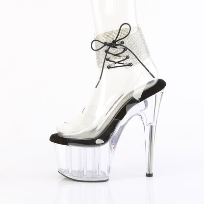 Pleaser Women's Platform Shoes ADORE-791-2RS Clr-Blk/Clr