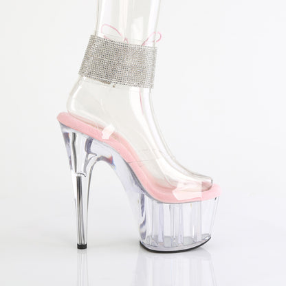 Pleaser Women's Platform Shoes ADORE-791-2RS Clr-B. Pink/Clr