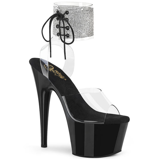 Pleaser Sandales pour femmes ADORE-791-2RS CLR / BLK